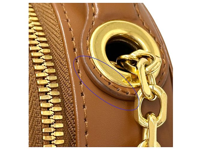 Borsa in pelle Christian Dior Marrone - vista 10
