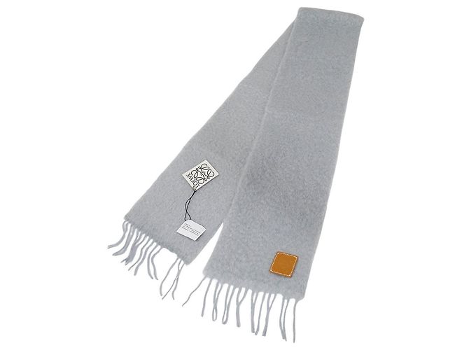 Stola in lana e mohair grigio da donna Loewe Marrone - vista 2