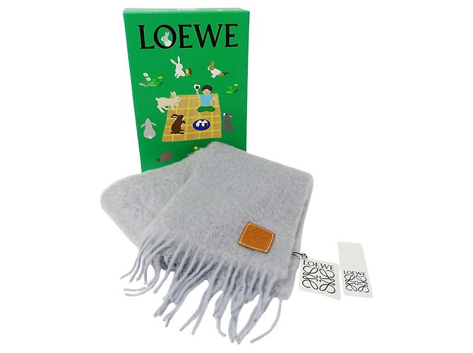 Stola in lana e mohair grigio da donna Loewe Marrone - vista 3