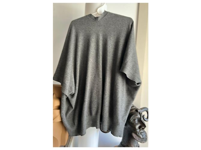 Brunello Cucinelli Kaschmir-Poncho in Grau - Ansicht 6