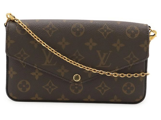 Borsa a tracolla Louis Vuitton Monogram Pochette Felicie Fuschia - vista 2