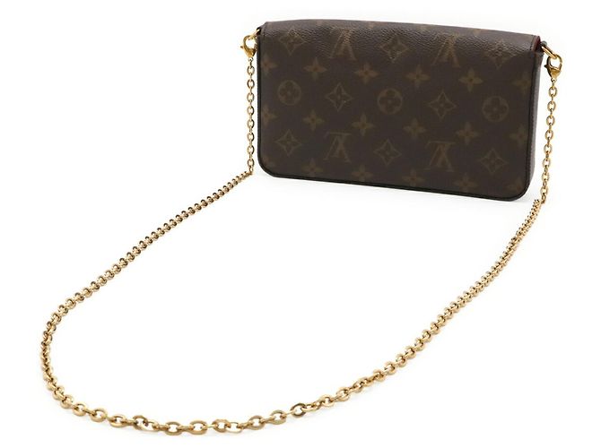 Borsa a tracolla Louis Vuitton Monogram Pochette Felicie Fuschia - vista 3