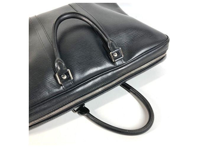 Borsa Louis Vuitton Epi Porte Documents Voyage Nero - vista 16