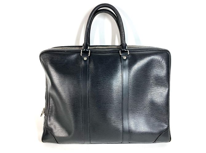 Borsa Louis Vuitton Epi Porte Documents Voyage Nero - vista 3