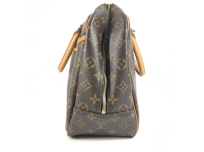 Borsa Louis Vuitton Monogram Deauville Mini Boston Marrone - vista 3