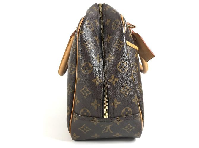 Borsa Louis Vuitton Monogram Deauville Mini Boston Marrone - vista 4