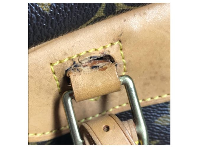 Borsa Louis Vuitton Monogram Deauville Mini Boston Marrone - vista 5