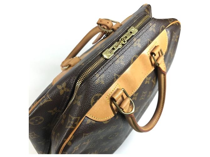 Borsa Louis Vuitton Monogram Deauville Mini Boston Marrone - vista 7