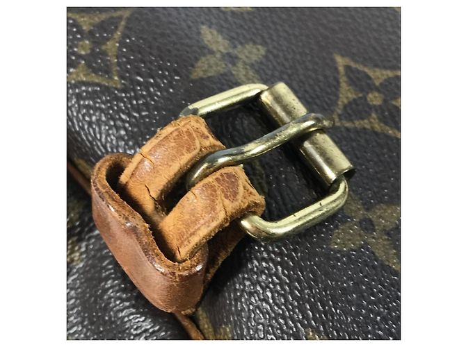 Borsa Louis Vuitton Monogram Saumur 30 Flap Marrone - vista 11