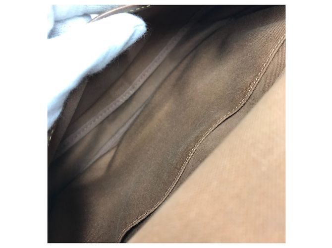 Borsa Louis Vuitton Monogram Saumur 30 Flap Marrone - vista 12
