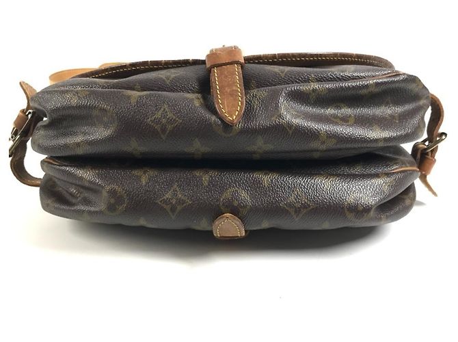 Borsa Louis Vuitton Monogram Saumur 30 Flap Marrone - vista 5