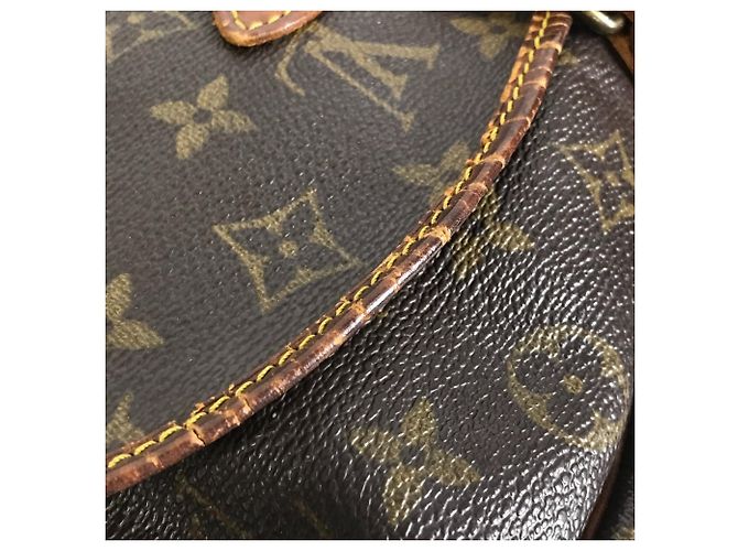 Borsa Louis Vuitton Monogram Saumur 30 Flap Marrone - vista 8
