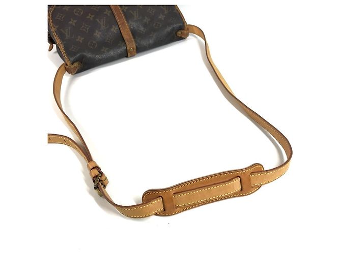 Borsa Louis Vuitton Monogram Saumur 30 Flap Marrone - vista 9