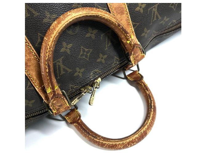 Borsa da viaggio Louis Vuitton Monogram Keepall Bandoulière 50 Marrone - vista 11