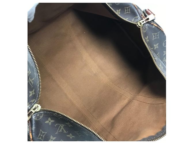 Borsa da viaggio Louis Vuitton Monogram Keepall Bandoulière 50 Marrone - vista 13