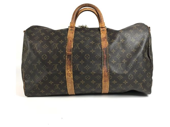 Borsa da viaggio Louis Vuitton Monogram Keepall Bandoulière 50 Marrone - vista 2