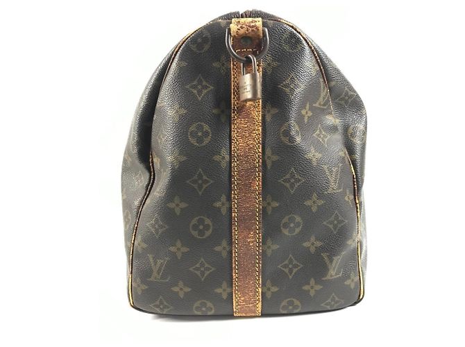 Borsa da viaggio Louis Vuitton Monogram Keepall Bandoulière 50 Marrone - vista 3