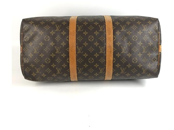 Borsa da viaggio Louis Vuitton Monogram Keepall Bandoulière 50 Marrone - vista 5