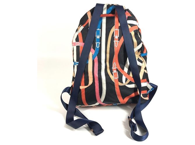 Hermès Hermes AirSilk Cavalcadour Backpack Black Multiple colors - view 2