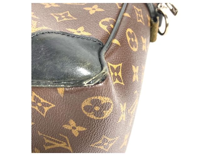 Valigetta Louis Vuitton Monogram Macassar Port Document Voyage GM Marrone Nero - vista 8