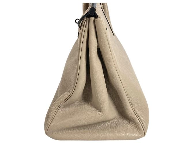 Birkin Borsa Tote in pelle Togo beige Hermès - vista 2