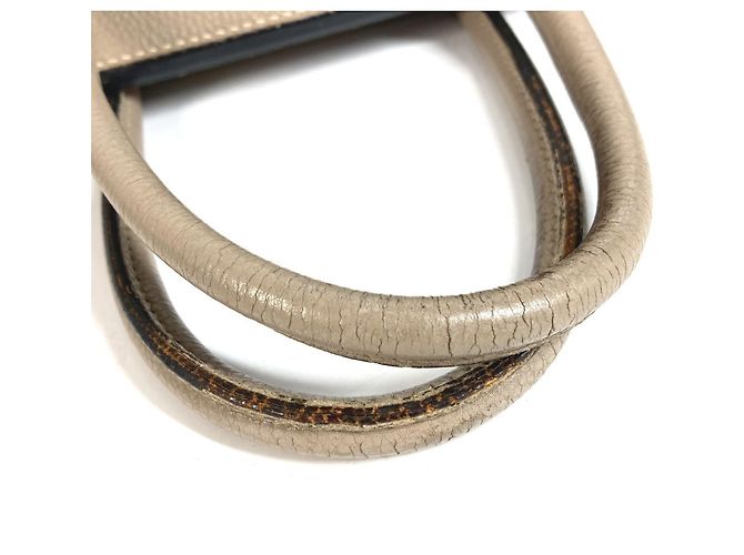 Birkin Borsa Tote in pelle Togo beige Hermès - vista 8