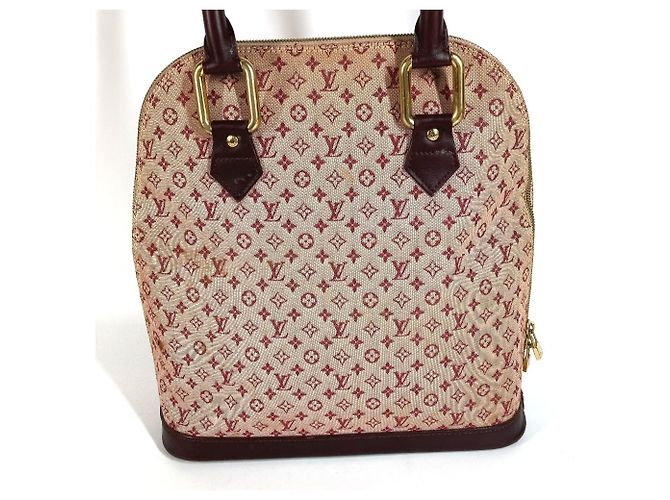 Borsa Tote Louis Vuitton Monogram Mini Alma Rosso Fuschia - vista 2