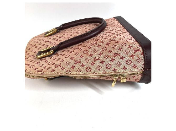 Borsa Tote Louis Vuitton Monogram Mini Alma Rosso Fuschia - vista 4
