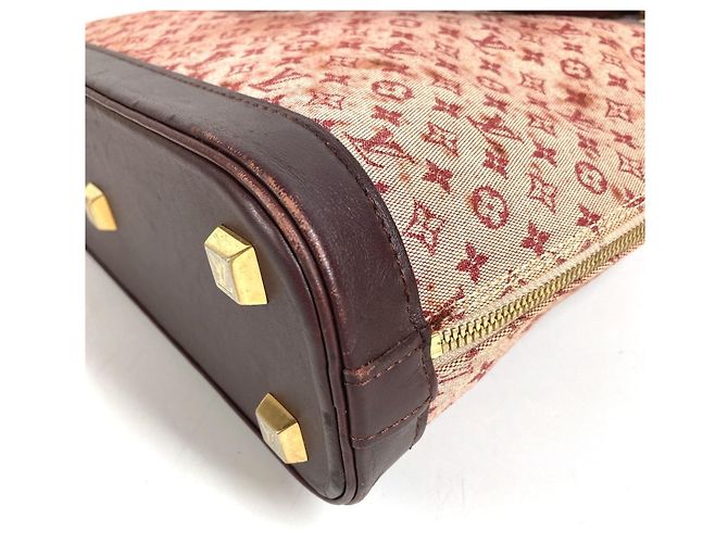 Borsa Tote Louis Vuitton Monogram Mini Alma Rosso Fuschia - vista 6