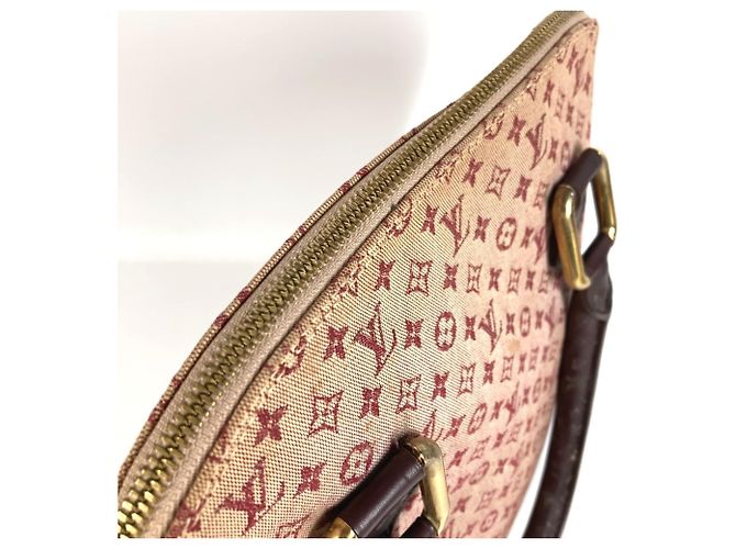 Borsa Tote Louis Vuitton Monogram Mini Alma Rosso Fuschia - vista 9