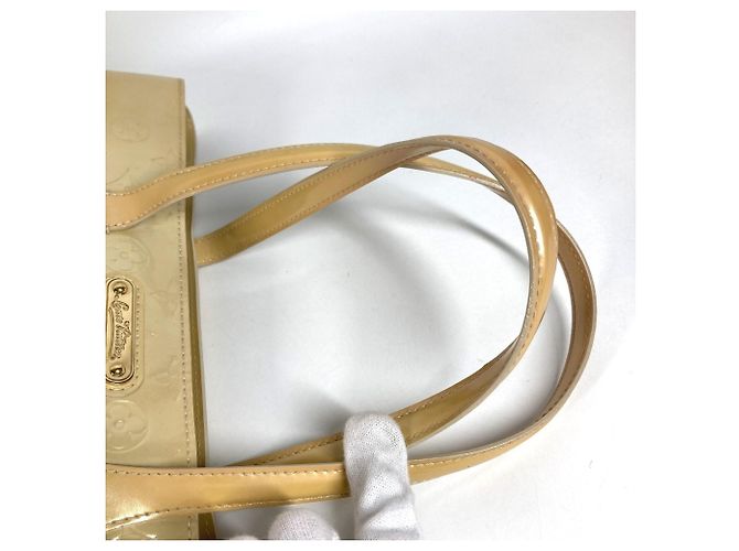Borsa Louis Vuitton Monogram Vernis Wilshire MM Beige - vista 9