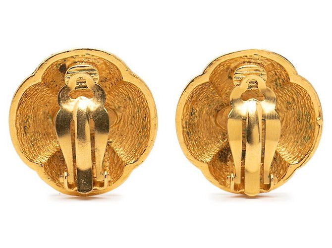Boucles d'oreilles clip Chanel Coco Mark Doré - vue 2