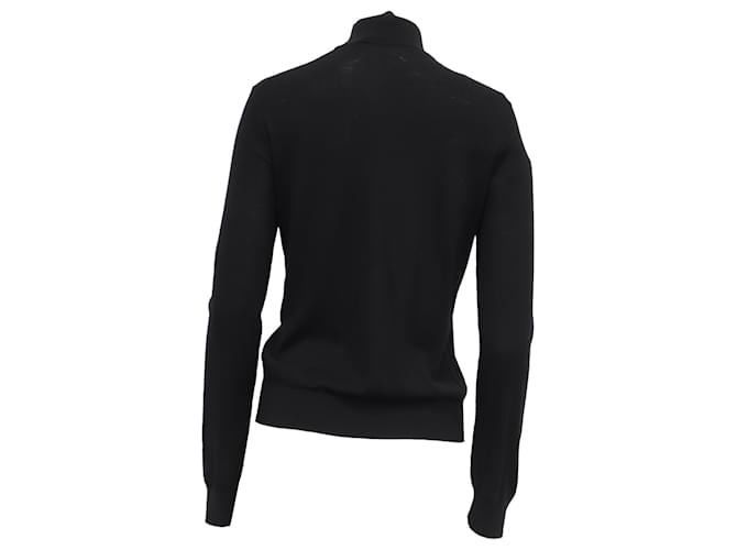 Theory Strickpullover mit hohem Ausschnitt aus schwarzer Wolle - Ansicht 4