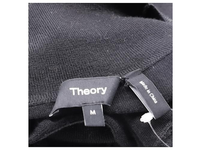 Theory Strickpullover mit hohem Ausschnitt aus schwarzer Wolle - Ansicht 5