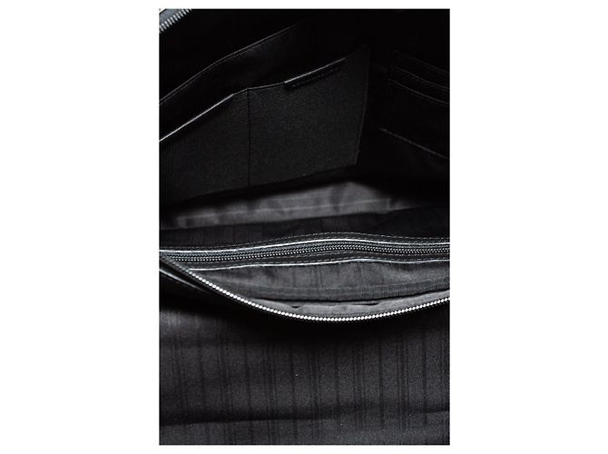 Tumi, sac porte-documents Alpha slim flap en cuir Noir - vue 7