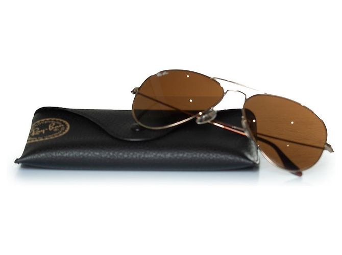 Ray-Ban Ray Ban, Aviator in oro e marrone - vista 6