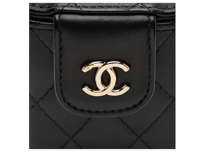 Beauty case Chanel in agnello e resina con catena elegante Nero - vista 9