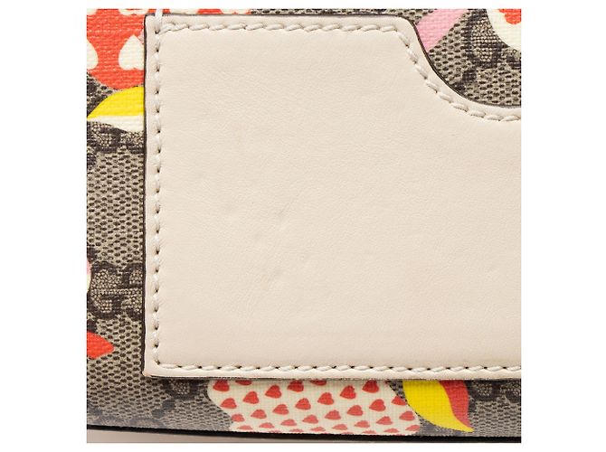 Borsa a tracolla piccola Gucci GG Supreme Les Pommes Padlock Marrone Beige - vista 10
