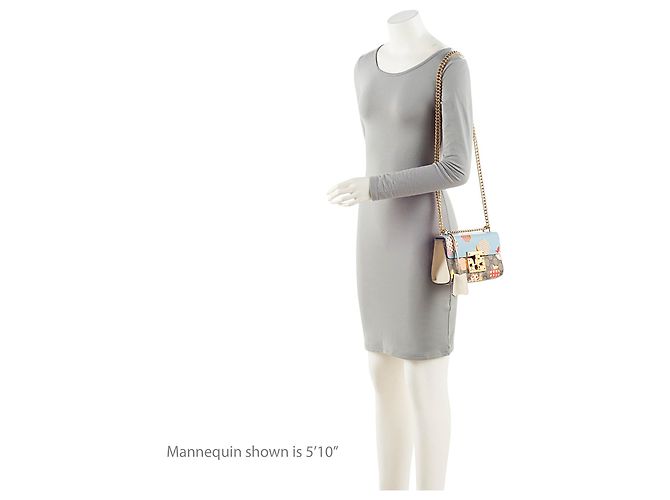 Borsa a tracolla piccola Gucci GG Supreme Les Pommes Padlock Marrone Beige - vista 5