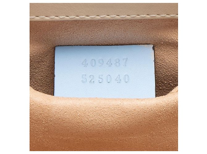 Borsa a tracolla piccola Gucci GG Supreme Les Pommes Padlock Marrone Beige - vista 6