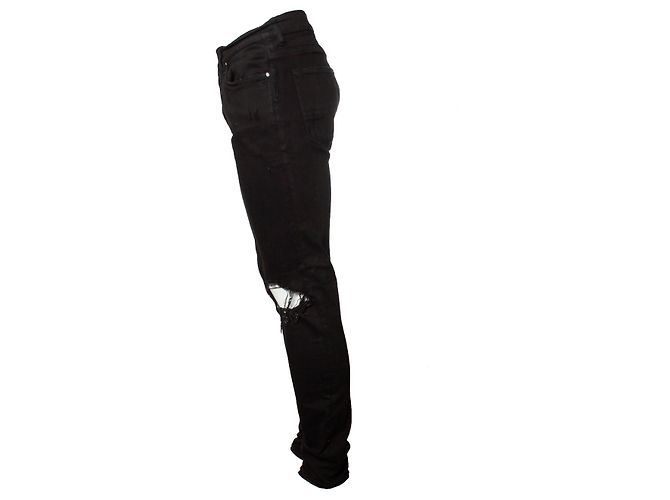 Amiri, Jeans distressed nero - vista 4