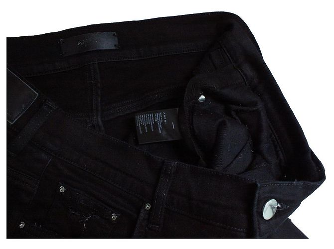 Amiri, Jeans distressed nero - vista 6