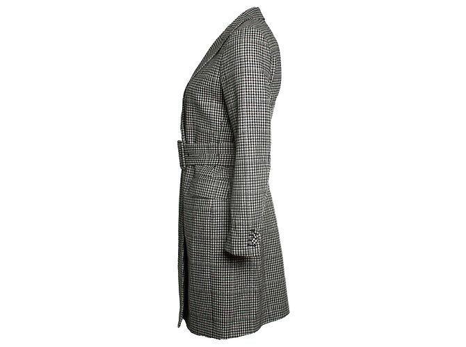 Autre Marque Suistudio, Karo-Trenchcoat in Schwarz-Weiß - Ansicht 2