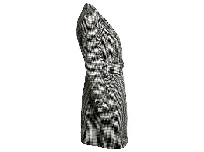 Autre Marque Suistudio, Karo-Trenchcoat in Schwarz-Weiß - Ansicht 4