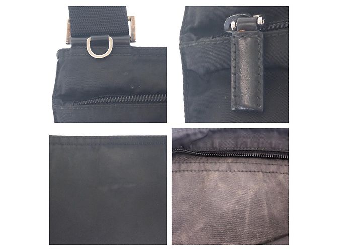 Bolso de hombro de nylon Prada Tessuto con logotipo triangle Negro - vista 5