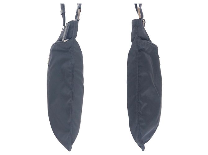 Bolso de hombro de nylon Prada Tessuto con logotipo triangle Negro - vista 7
