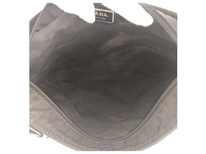 Bolso de hombro de nylon Prada Tessuto con logotipo triangle Negro - vista 8