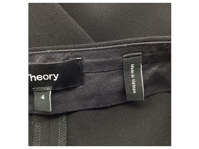 Theory Cropped Trousers aus schwarzem Polyester - Ansicht 5
