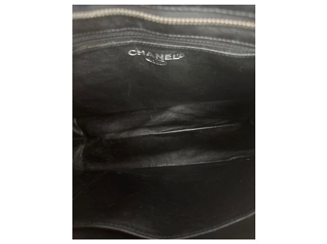 Chanel Borsa Shopper in Pelle Caviar Trapuntata Nera Nero - vista 9