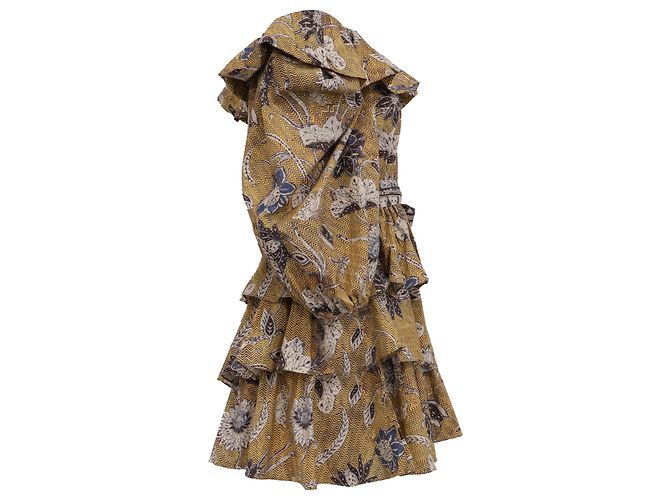 Mini abito con volant Giselle di Ulla Johnson in cotone multicolore - vista 3